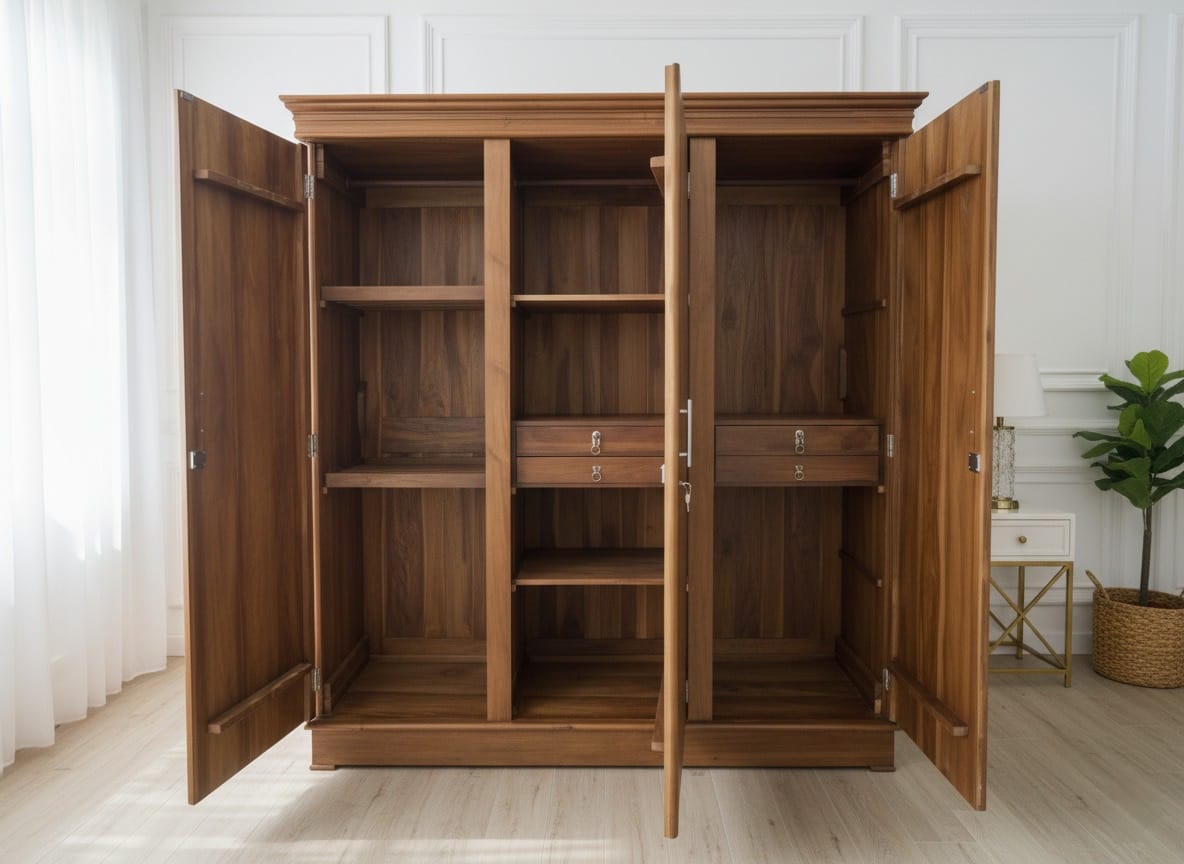 Teak Wardrobe - Three Doors