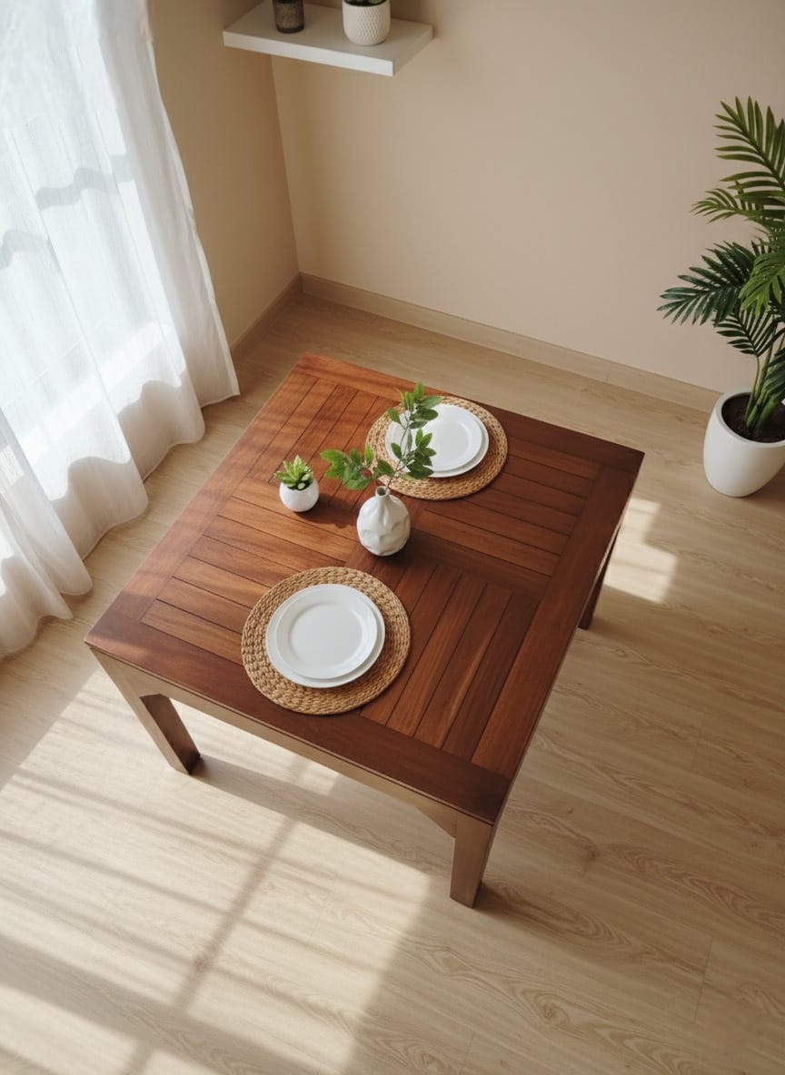 Teak Square Table