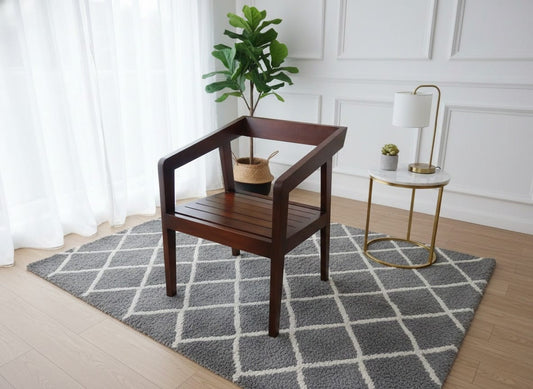 Cube Teak Accent Chair