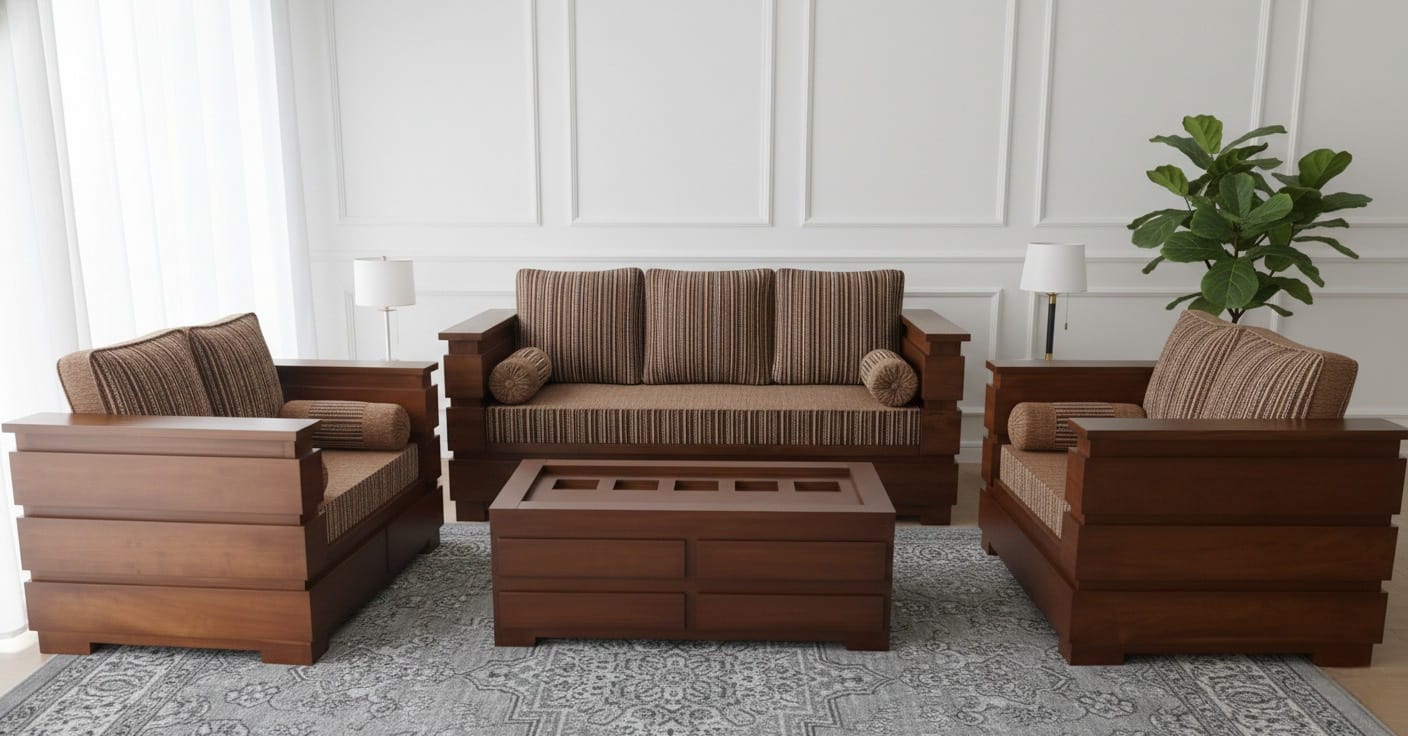 The Heritage Lounge Teak Sofa Set